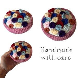 Handmade Crochet Bowl of Cereal